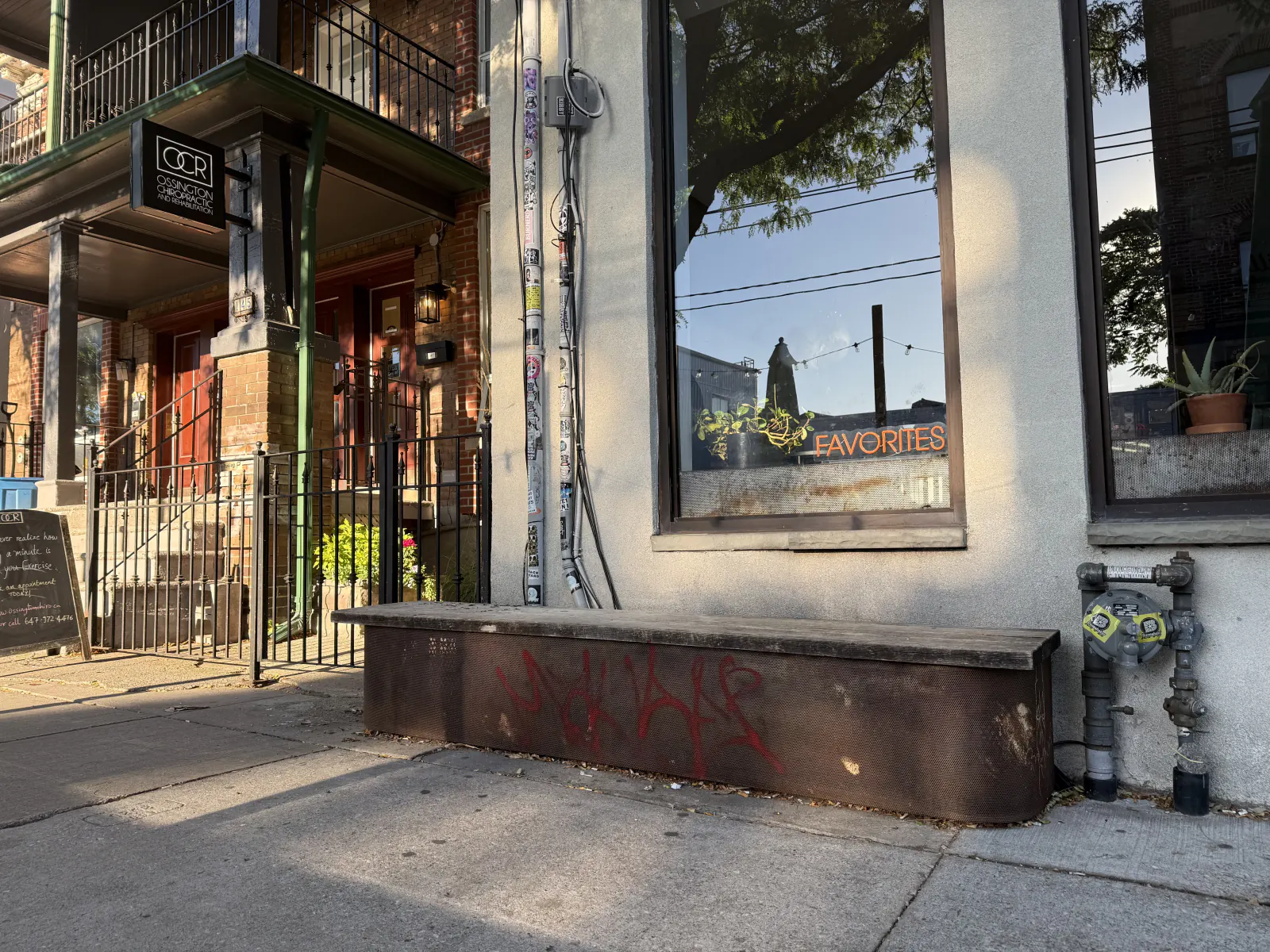 Sam James × Ossington scout photograph — the bench